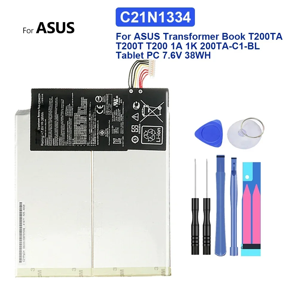 C21N1334 Battery for ASUS Transformer Book T200TA T200T T200 1A 1K 200TA-C1-BL Free Tools, 4840mAh 7.6V
C21N1334 Battery for ASUS Transformer Book T200TA T200T T200 1A 1K 200TA-C1-BL Free Tools, 4840mAh 7.6V