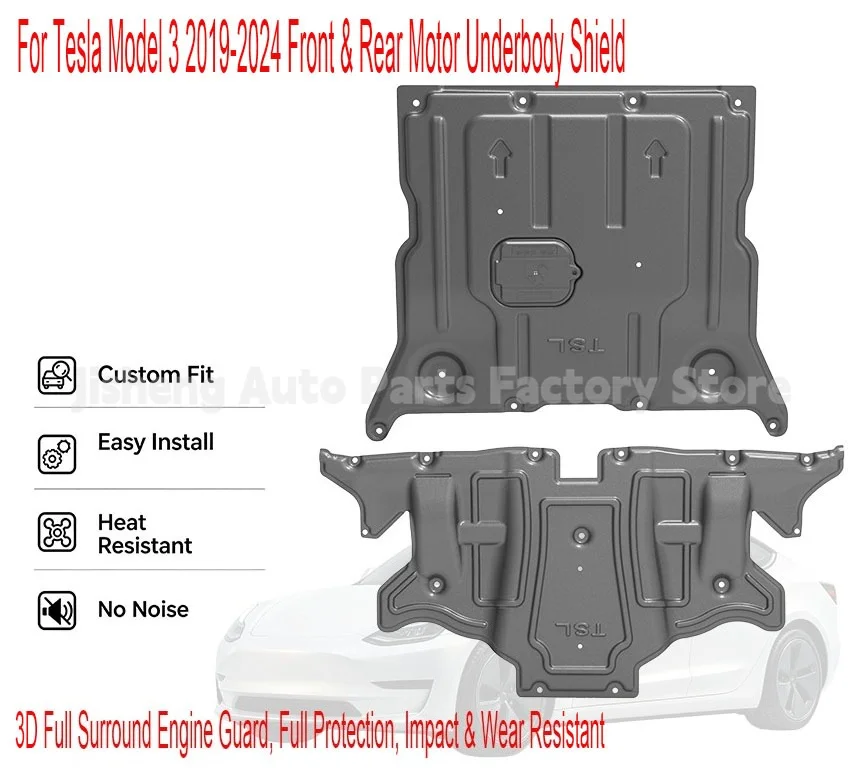 Front & Rear Motor Skid Plate for Tesla Model 3 2019-2024 OEM Hole Mount Underbody Guard No Drilling
Front & Rear Motor Skid Plate for Tesla Model 3 2019-2024 OEM Hole Mount Underbody Guard No Drilling