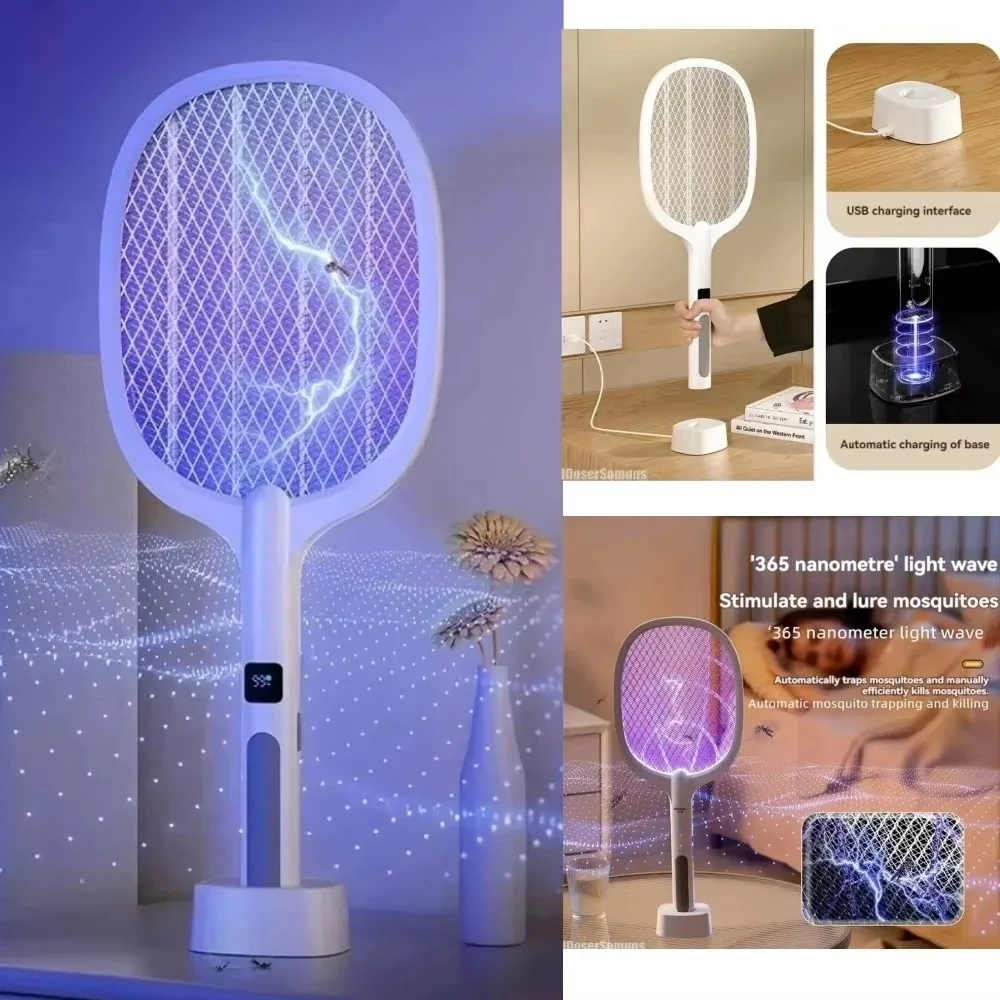 Handheld Electric Fly Swatter Fly Killer and Mosquito Trap Lamp Safe Rechargeable for Home Office Backyard Patio Camping
Handheld Electric Fly Swatter Fly Killer and Mosquito Trap Lamp Safe Rechargeable for Home Office Backyard Patio Camping