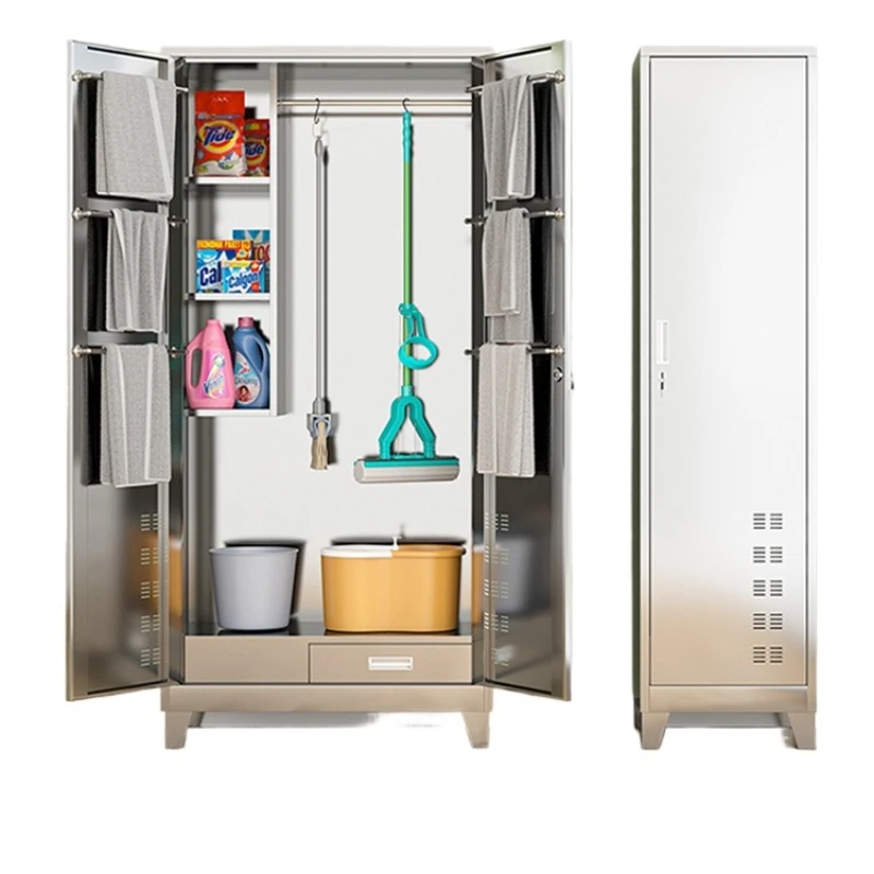 Stainless steel cleaning cabinet, mop vacuum cleaner, utility cabinet, cleaning cabinet, balcony storage cabinet 
Stainless steel cleaning cabinet, mop vacuum cleaner, utility cabinet, cleaning cabinet, balcony storage cabinet