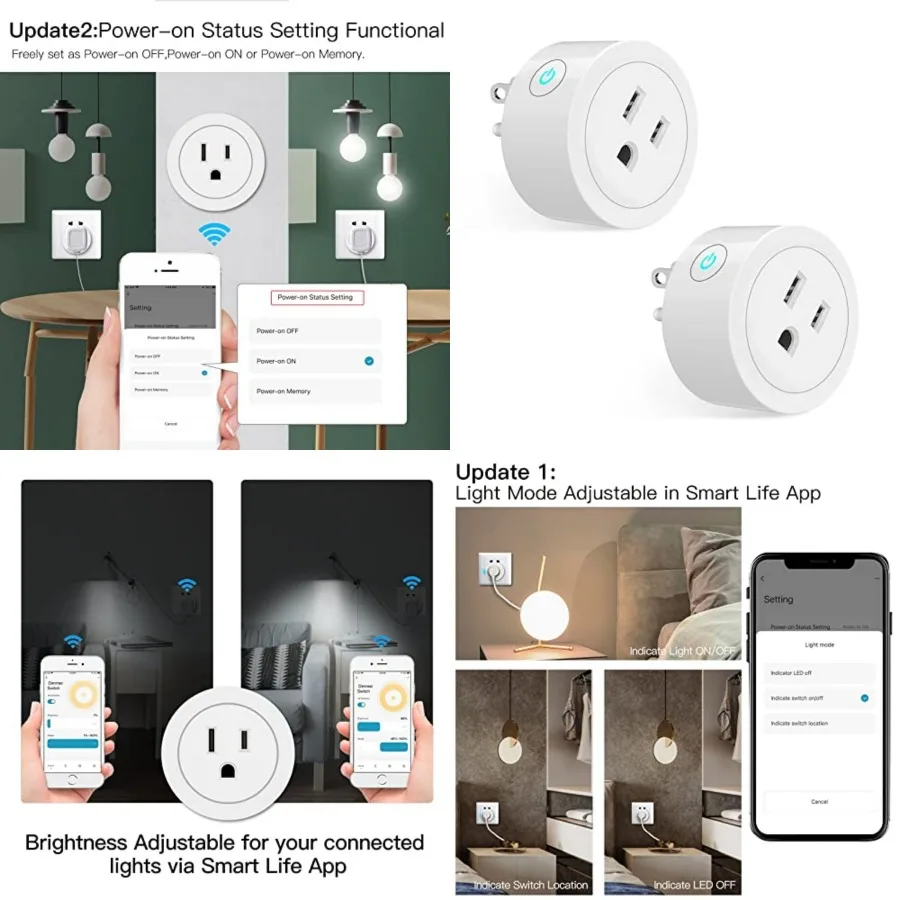 Smart WiFi Power Dimmer Plug, Brightness Adjust Timer Socket, Tuya Smart Life App Remote Control, Compatible with Alexa and Goo
Smart WiFi Power Dimmer Plug, Brightness Adjust Timer Socket, Tuya Smart Life App Remote Control, Compatible with Alexa and Goo