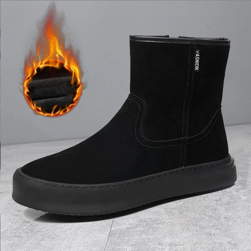 mens casual warm cotton snow boots slip-on winter platform shoes cowboy high motorcycle boot stylish cow suede leather botas man
mens casual warm cotton snow boots slip-on winter platform shoes cowboy high motorcycle boot stylish cow suede leather botas man