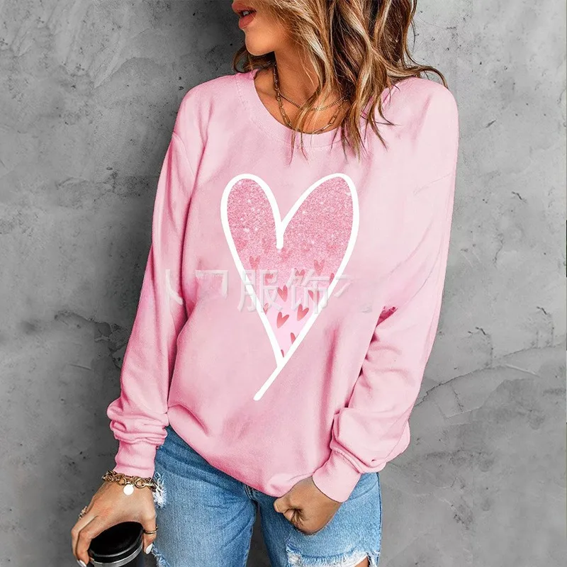 New Pink Women's Love Printed Sweater Autumn & Winter Women Fashion Long Sleeved Loose Pullover Top
New Pink Women's Love Printed Sweater Autumn & Winter Women Fashion Long Sleeved Loose Pullover Top