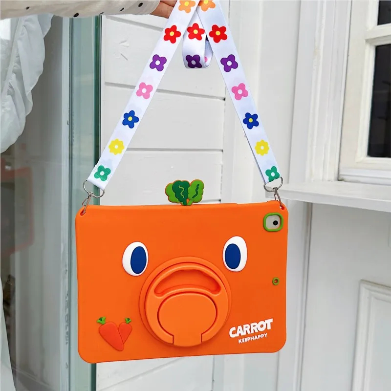 3D Cute Carrot Tablet Case with Stand Lanyard for iPad Mini 1 2 3 4 5 6 7 7.9/8.3in Air1 2 5 6 Pro 9.7in 2017-2018 Kids Cover
3D Cute Carrot Tablet Case with Stand Lanyard for iPad Mini 1 2 3 4 5 6 7 7.9/8.3in Air1 2 5 6 Pro 9.7in 2017-2018 Kids Cover