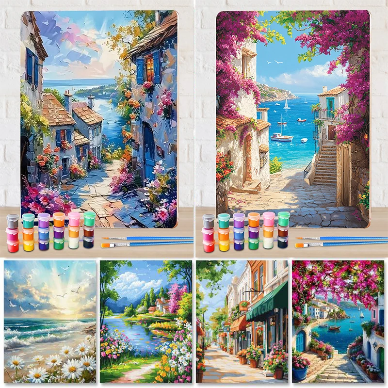 GATYZTORY Painting By Number Adults Town Scenery Markers By Numbers Drawing Canvas Acrylic Handiwork Kits Home Decoration
GATYZTORY Painting By Number Adults Town Scenery Markers By Numbers Drawing Canvas Acrylic Handiwork Kits Home Decoration