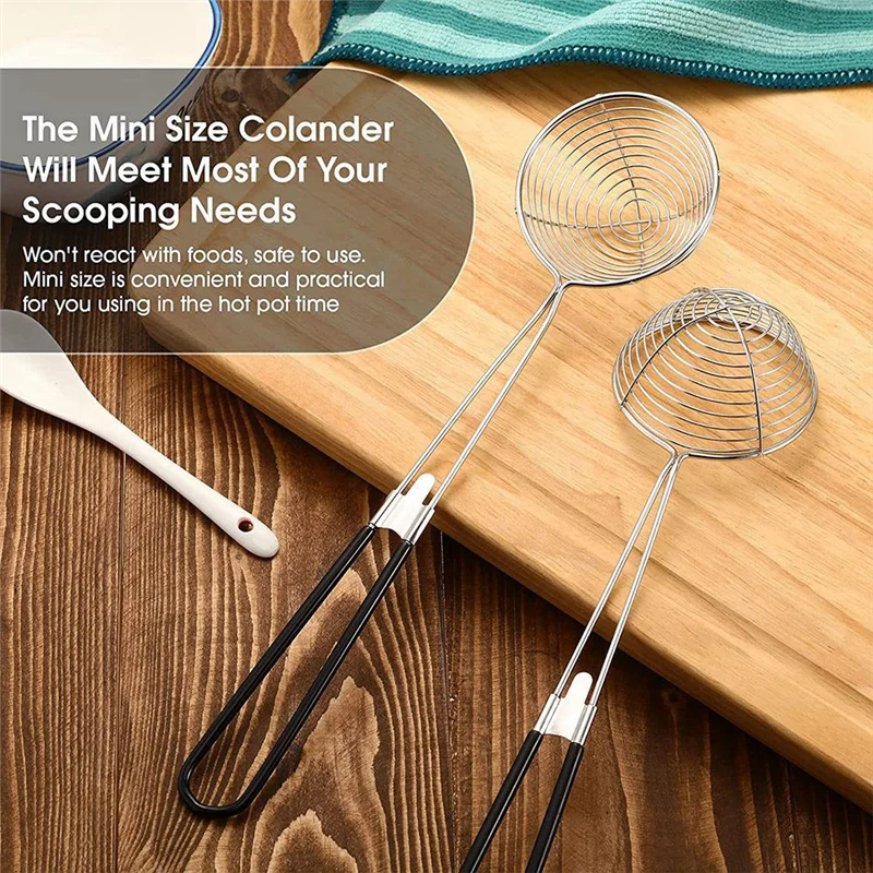 AEE3-Hot Pot Strainer Scoops, Stainless Steel Hot Pot Strainer Spoons Mini Mesh Skimmer Spoon Strainer Ladle With Handle
AEE3-Hot Pot Strainer Scoops, Stainless Steel Hot Pot Strainer Spoons Mini Mesh Skimmer Spoon Strainer Ladle With Handle