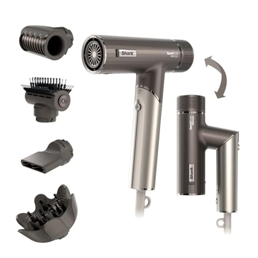 Professional hair dryer system for salon and home use, mocha silver aluminum alloy, lightweight ionic technology with Scalp Shi
Professional hair dryer system for salon and home use, mocha silver aluminum alloy, lightweight ionic technology with Scalp Shi