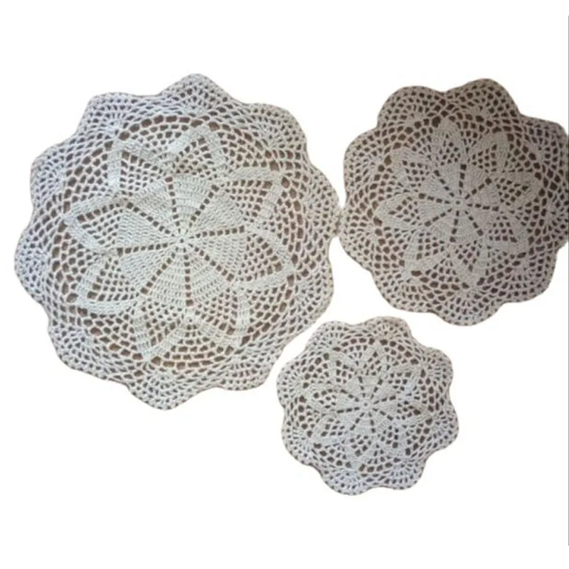 Table decoration and accessories flower Cotton table place mat Cloth crochet round placemat wedding coaster Christmas kitchen
Table decoration and accessories flower Cotton table place mat Cloth crochet round placemat wedding coaster Christmas kitchen