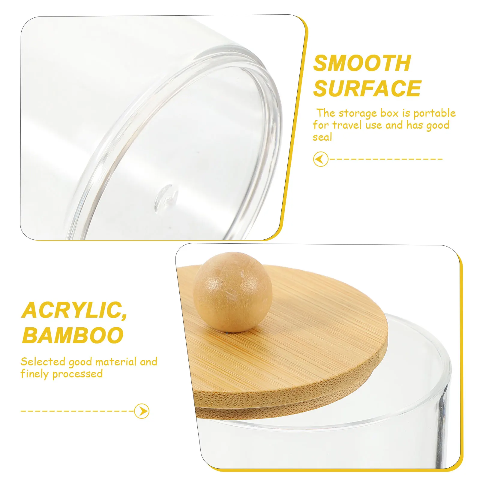 2Pcs Makeup Pad Storage Box Clear Acrylic Cotton Swab Organizer Portable Container for Jewelry Toothpicks Small Items Household
2Pcs Makeup Pad Storage Box Clear Acrylic Cotton Swab Organizer Portable Container for Jewelry Toothpicks Small Items Household