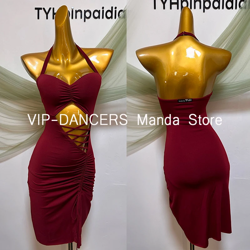 Red Latin Dance Competiton Clothes Female Halter Hollow Out Ruffled Dress Tango Samba Dance Stage Wear Training Suit New
Red Latin Dance Competiton Clothes Female Halter Hollow Out Ruffled Dress Tango Samba Dance Stage Wear Training Suit New