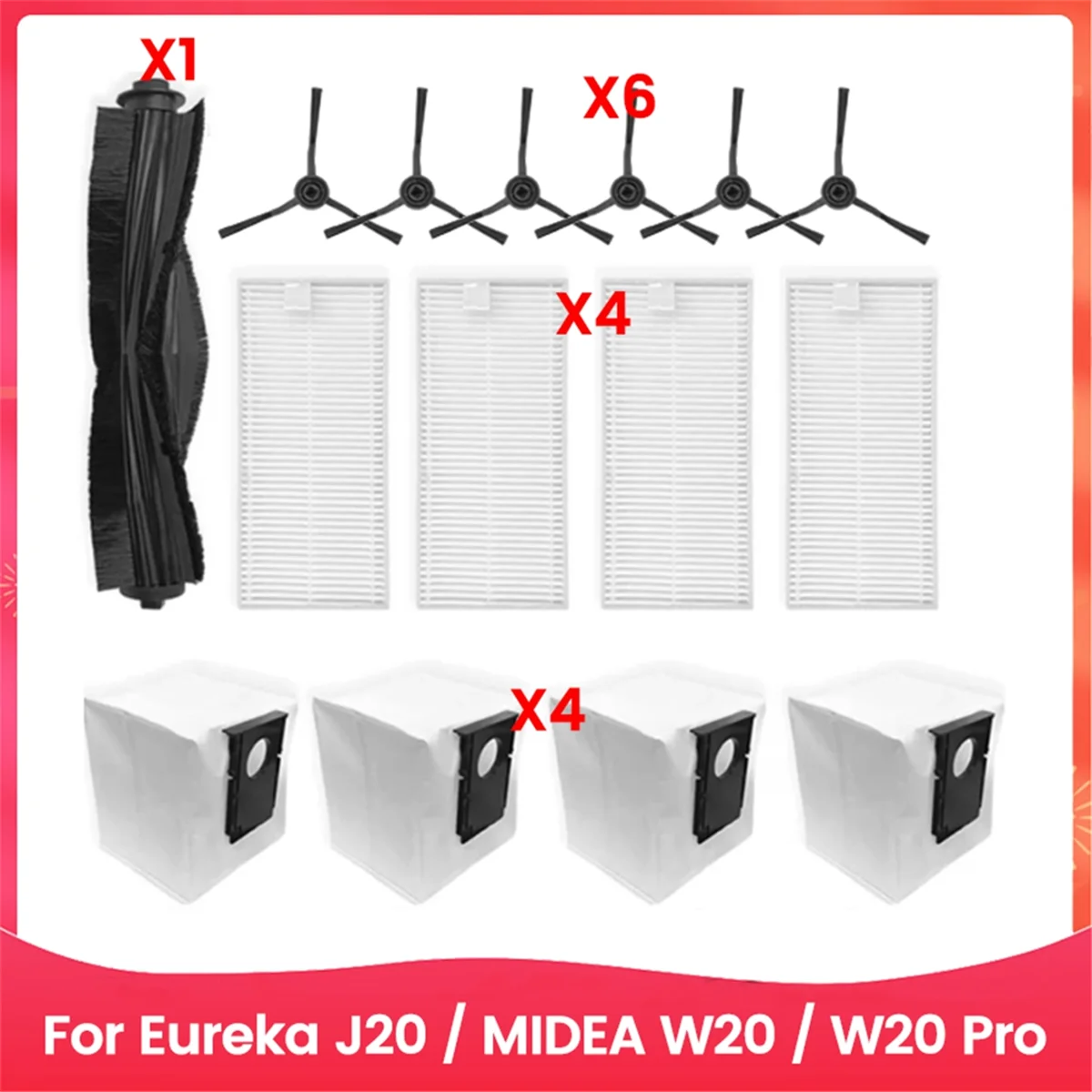 A97P 15 шт. для J20/W20/W20 Pro робот-пылесос, запасные части, основная боковая щетка, фильтр Hepa, мешок для пыли
A97P 15 шт. для J20/W20/W20 Pro робот-пылесос, запасные части, основная боковая щетка, фильтр Hepa, мешок для пыли