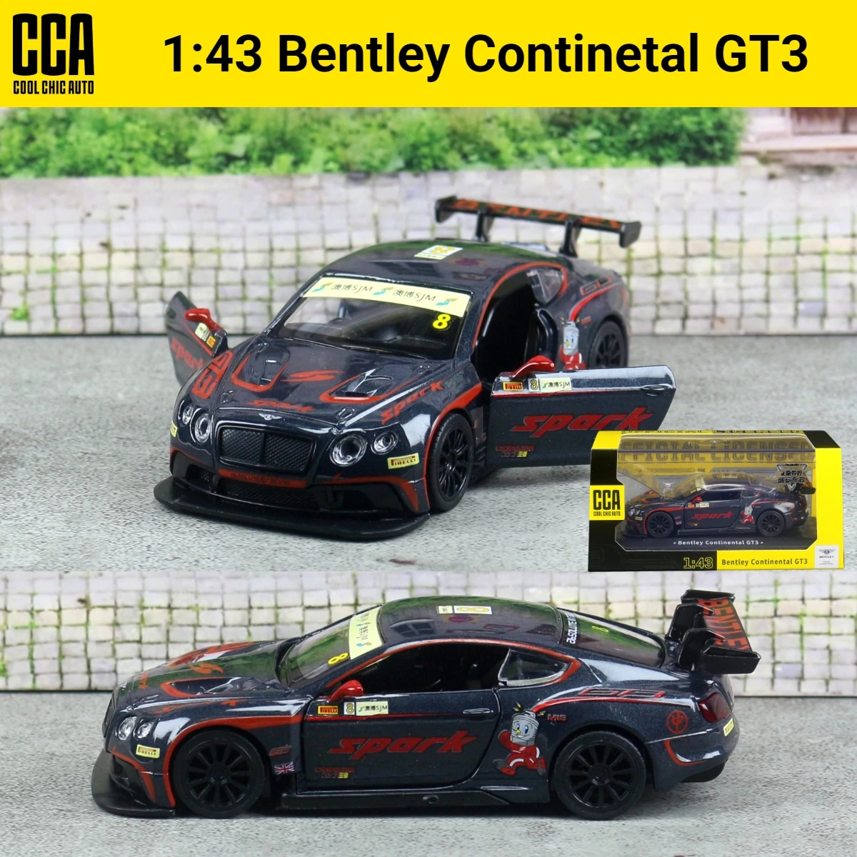 1/43 Bentley Continetal GT3 Super Racing Toy Car Model CCA Diecast Alloy Miniature Free Wheels Pull Back Collection Gift Boys
1/43 Bentley Continetal GT3 Super Racing Toy Car Model CCA Diecast Alloy Miniature Free Wheels Pull Back Collection Gift Boys