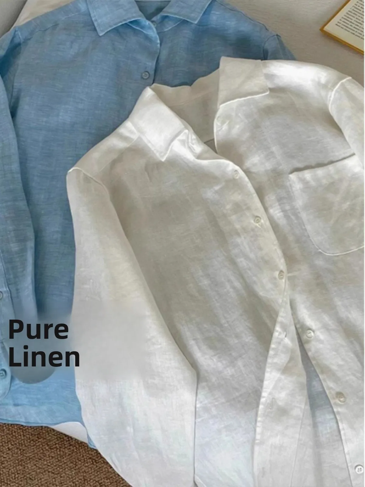 White Linen Loose Fit Shirt Women's Spring Summer Thin Long Sleeve Cotton Linen Blouse UV Protection Outerwear Korean Style
White Linen Loose Fit Shirt Women's Spring Summer Thin Long Sleeve Cotton Linen Blouse UV Protection Outerwear Korean Style