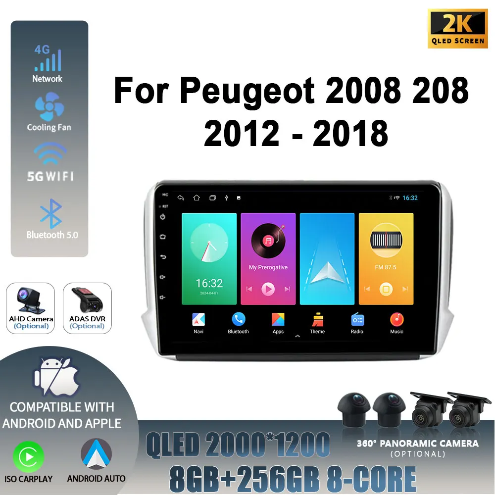 Wireless Carplay Stereo Screen Car Radio Multimedia Navigation Player WIFI Android 14 For Peugeot 2008 208 2012-2018 Head Unit
Wireless Carplay Stereo Screen Car Radio Multimedia Navigation Player WIFI Android 14 For Peugeot 2008 208 2012-2018 Head Unit