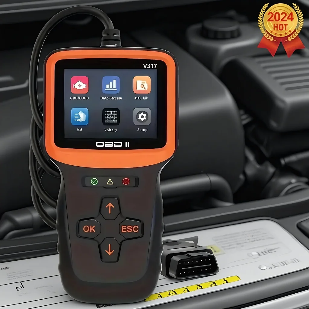 Professional OBD2 Diagnostic Scan Tool - Real-Time Data & Engine Code Reader for Cars Motorcycles