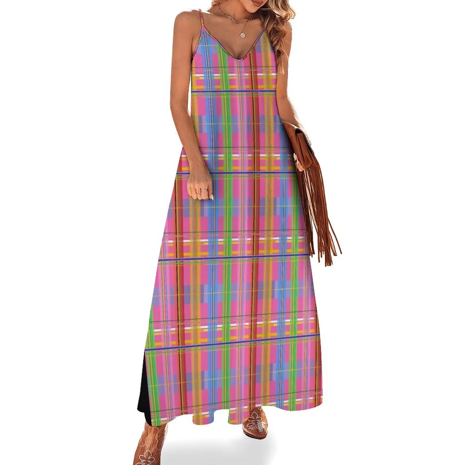 Bright Plaid Colors Sleeveless Dress Women's clothing prom dress 2024 Dress for girls
Bright Plaid Colors Sleeveless Dress Women's clothing prom dress 2024 Dress for girls
