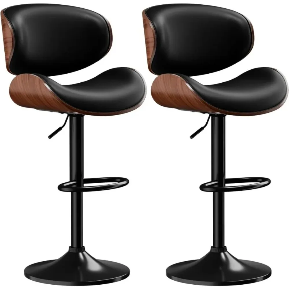 Adjustable Swivel Bar Stools Set of 2, Mid-Century Modern PU Leather Upholstered Counter Height Bar Stool
Adjustable Swivel Bar Stools Set of 2, Mid-Century Modern PU Leather Upholstered Counter Height Bar Stool