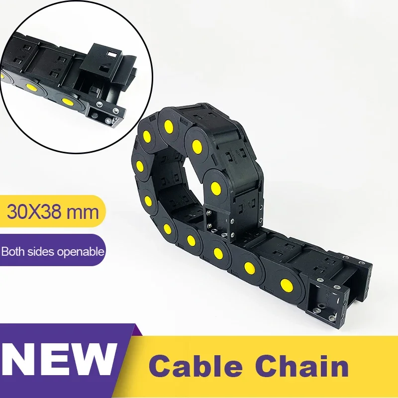 30x38 Transmission Chain Plastic Towline 30 Nylon Cable Drag Chain Wire Carrier with end connector 30*38 Full Closed
30x38 Transmission Chain Plastic Towline 30 Nylon Cable Drag Chain Wire Carrier with end connector 30*38 Full Closed