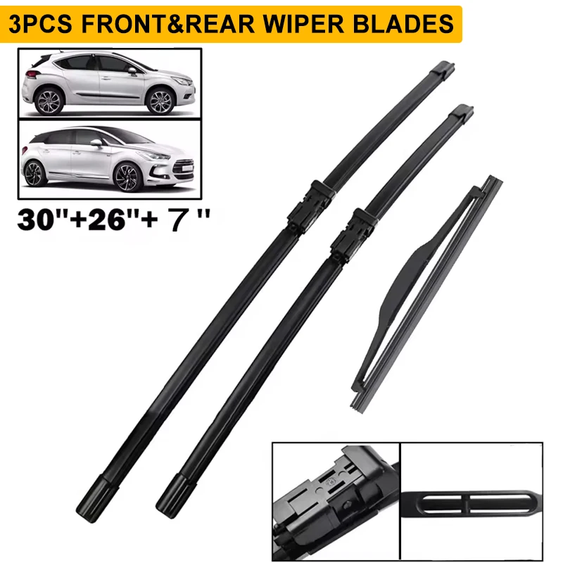 Wiper Front & Rear Windscreen Wiper Blades Set For Citroen DS4 DS5 2010 - 2020 Windshield Windscreen Window 30"26"7"
Wiper Front & Rear Windscreen Wiper Blades Set For Citroen DS4 DS5 2010 - 2020 Windshield Windscreen Window 30"26"7"