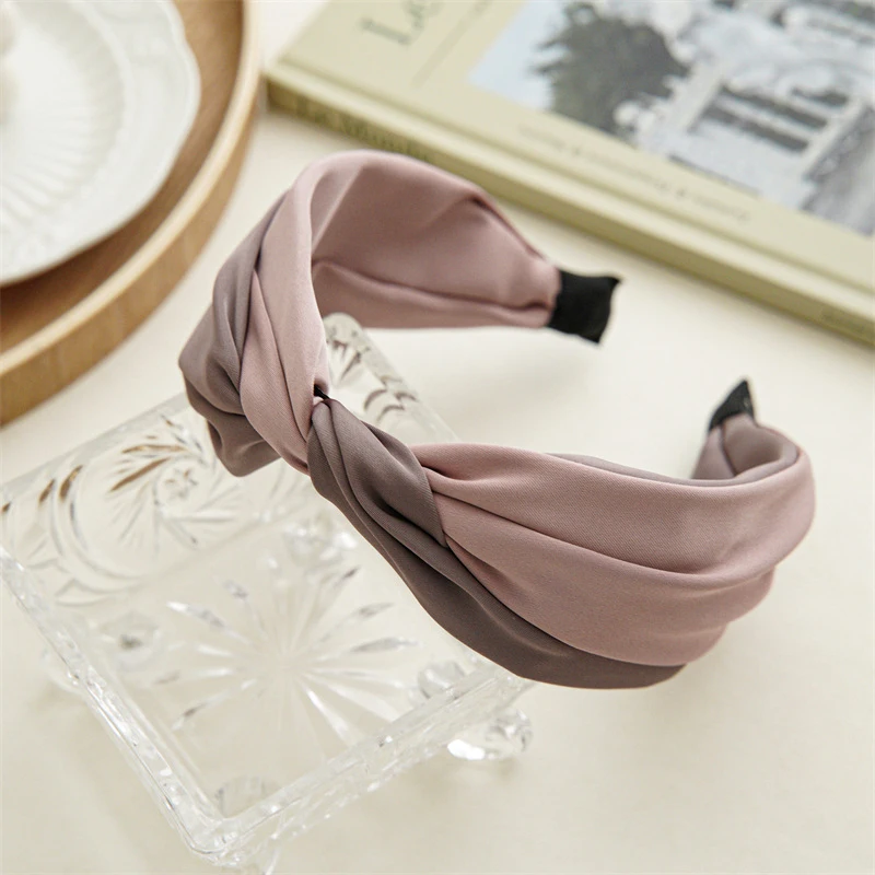Elegant Twist Knot Headband Two Tone Wide Hair Hoop Soft Satin Fabric Headpiece Solid Color Fashion Hair Accessories for Women
Elegant Twist Knot Headband Two Tone Wide Hair Hoop Soft Satin Fabric Headpiece Solid Color Fashion Hair Accessories for Women