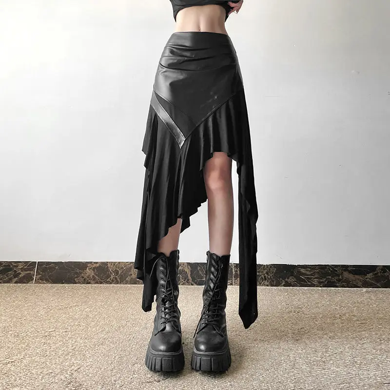 Women with Niche Slim Fit Irregular Hot Girl Skirt Dark Punk Style Splicing High-waisted Skirt
Women with Niche Slim Fit Irregular Hot Girl Skirt Dark Punk Style Splicing High-waisted Skirt