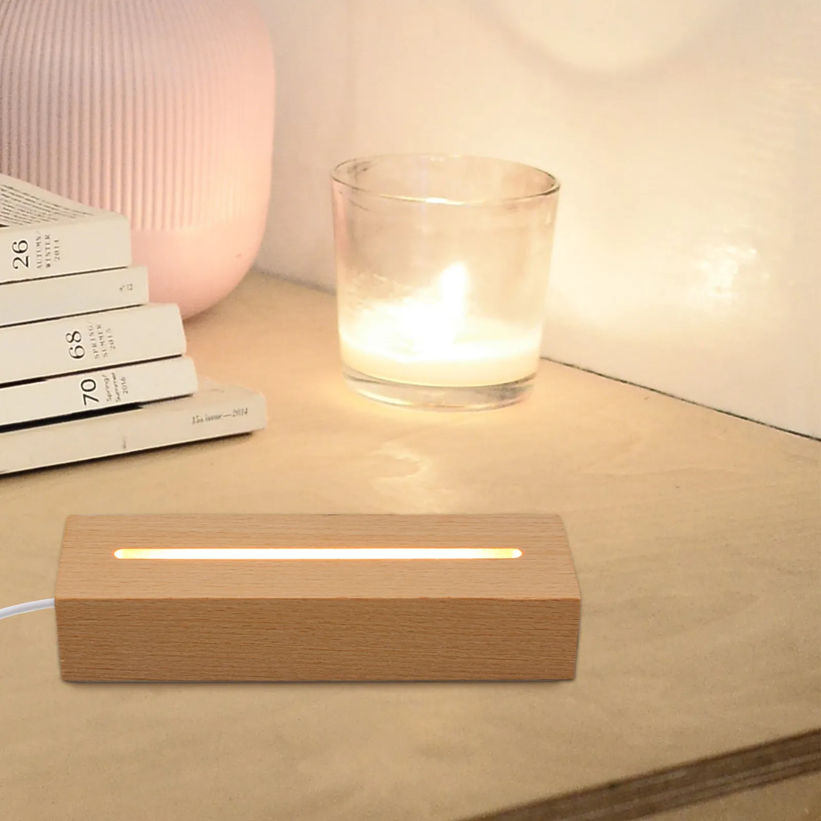 2Pcs Rectangular Solid Wood LED Display Base with Smooth Surface Warm Light USB Night Light Stand for DIY Acrylic Plates Desktop
2Pcs Rectangular Solid Wood LED Display Base with Smooth Surface Warm Light USB Night Light Stand for DIY Acrylic Plates Desktop