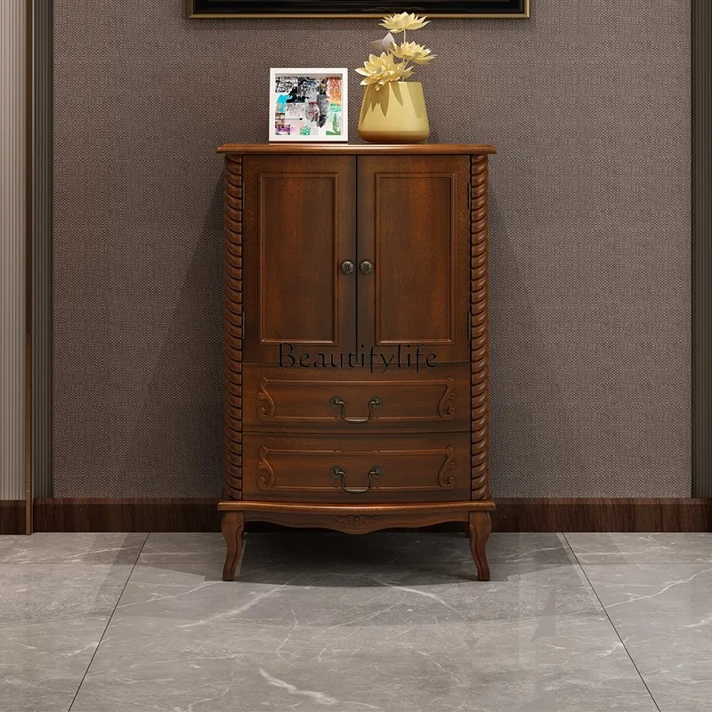 American retro solid wood chest European five-bucket wall bedroom living room drawer storage bedside table
American retro solid wood chest European five-bucket wall bedroom living room drawer storage bedside table