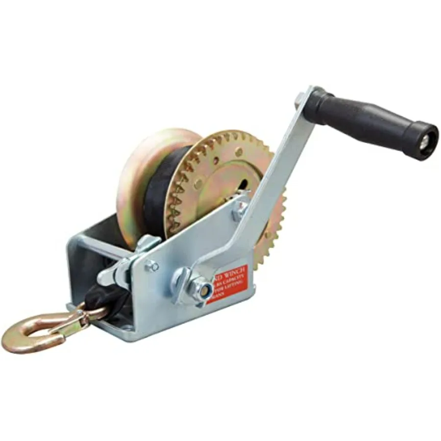 Heavy Duty Steel Cable Manual Hand Crank Winch 1600lbs Ccity with 32.8ft Nylon Strap and Two-Way Ratchet for Boats Trailers Tru
Heavy Duty Steel Cable Manual Hand Crank Winch 1600lbs Ccity with 32.8ft Nylon Strap and Two-Way Ratchet for Boats Trailers Tru