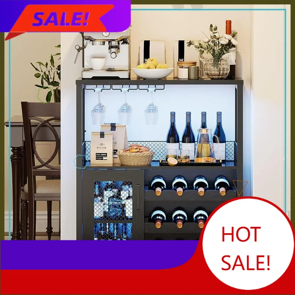 Hot sales3-Tier LED Wine Bar Cabinet with Storage, Glass Holder & Mesh Door for Living Room, Dining Room, Black
Hot sales3-Tier LED Wine Bar Cabinet with Storage, Glass Holder & Mesh Door for Living Room, Dining Room, Black