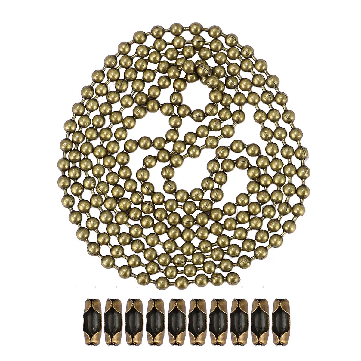 20Pcs Pull Chain Set Copper Metal Replacement for Ceiling Fan Light Lamp Fan Pull Chain on-Off Convenient Installation
20Pcs Pull Chain Set Copper Metal Replacement for Ceiling Fan Light Lamp Fan Pull Chain on-Off Convenient Installation