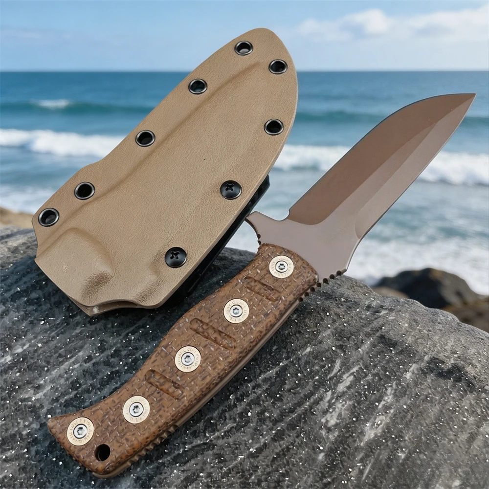 Model 375 Full Tang Micarta Handle Outdoor Fixed Blade Knife, Wear-resistant D2 Blade, Practical Daily Outdoor Gear for Men
Model 375 Full Tang Micarta Handle Outdoor Fixed Blade Knife, Wear-resistant D2 Blade, Practical Daily Outdoor Gear for Men
