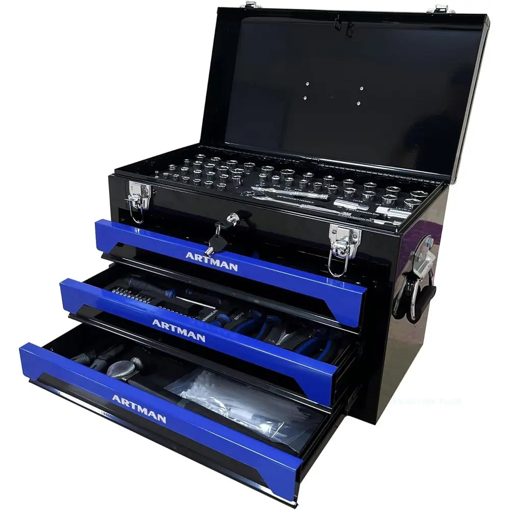 439Pcs Mechanics Tool Set 3Drawer Metal Tool Box Household Tool Kit Portable Storage Case For Auto Repair Garage Workshop Nifoti
439Pcs Mechanics Tool Set 3Drawer Metal Tool Box Household Tool Kit Portable Storage Case For Auto Repair Garage Workshop Nifoti