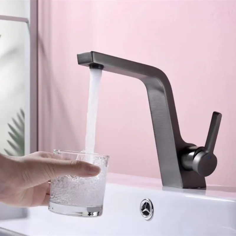 New Basin Faucet Gray Bathroom Hot and Cold Single Lever Brass Water Mixer Tap Basin Water Sink Mixer Crane
New Basin Faucet Gray Bathroom Hot and Cold Single Lever Brass Water Mixer Tap Basin Water Sink Mixer Crane