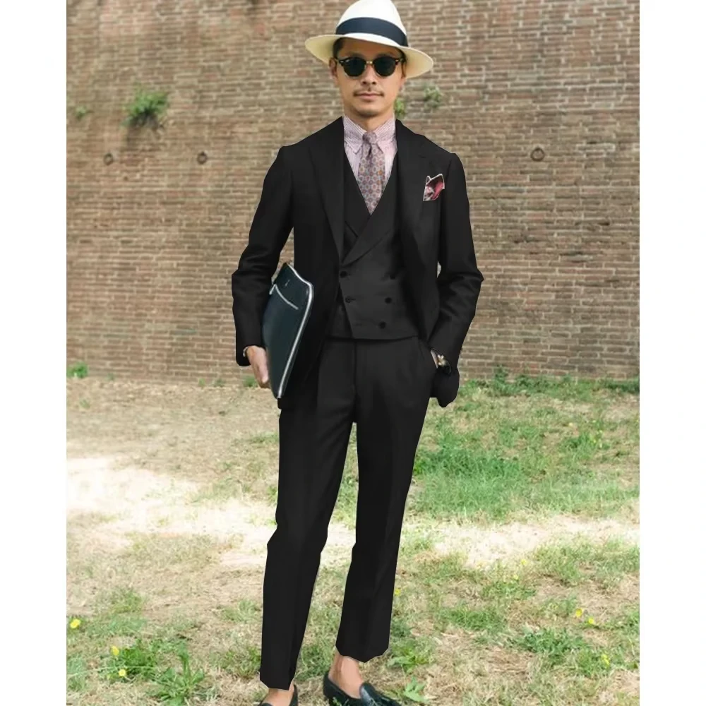 Full Men's Suit for Wedding Design Groom Men's Three-piece Elegant Fashionable Slim Solid Color Wedding Dress Mens Suits
Full Men's Suit for Wedding Design Groom Men's Three-piece Elegant Fashionable Slim Solid Color Wedding Dress Mens Suits