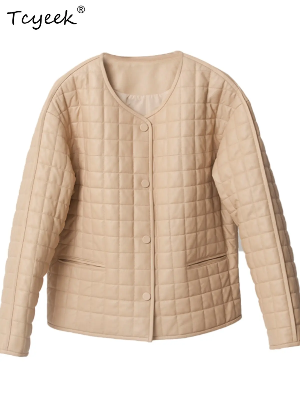 Tcyeek Sheepskin Real Leather Jacket Women Autumn Winter Clothing Female French Light Thin Cotton Coat Loose Fit Косуха Женская
Tcyeek Sheepskin Real Leather Jacket Women Autumn Winter Clothing Female French Light Thin Cotton Coat Loose Fit Косуха Женская