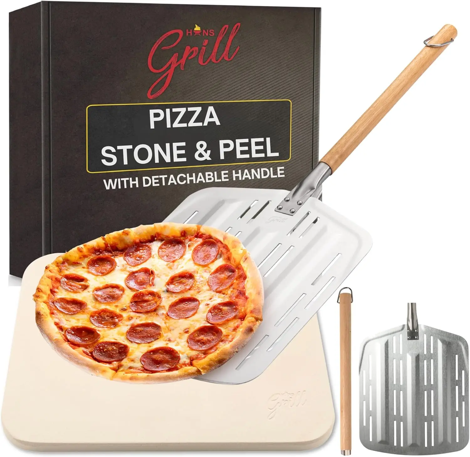 XL Pizza Baking Stone for Oven, Grill & BBQ with Free Aluminium Peel - 15x12" Rectangular
XL Pizza Baking Stone for Oven, Grill & BBQ with Free Aluminium Peel - 15x12" Rectangular