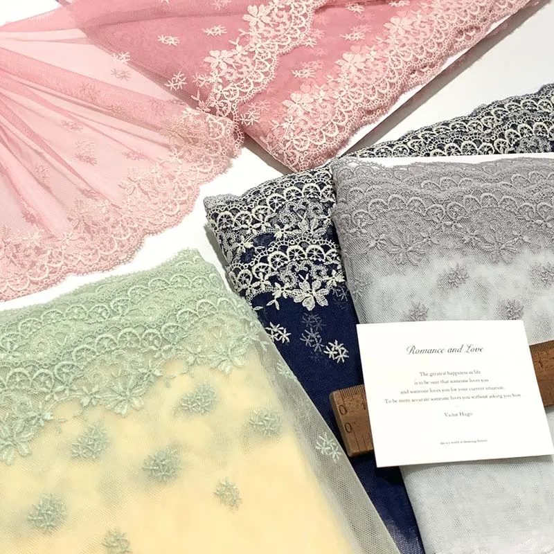 15Yards Floral Embroidery Mesh Lace Fabrics DIY Sewing Accessories Embroidered Tulle Lace Trim Patchwork Lace for Craft
15Yards Floral Embroidery Mesh Lace Fabrics DIY Sewing Accessories Embroidered Tulle Lace Trim Patchwork Lace for Craft