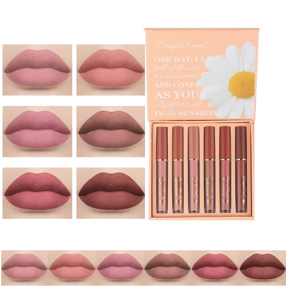 Dragon Ranee Six матовый весенний набор глазури для губ с ромашками, водонепроницаемый, стойкий цветной, антипригарный, набор блесков для губ
Dragon Ranee Six матовый весенний набор глазури для губ с ромашками, водонепроницаемый, стойкий цветной, антипригарный, набор блесков для губ