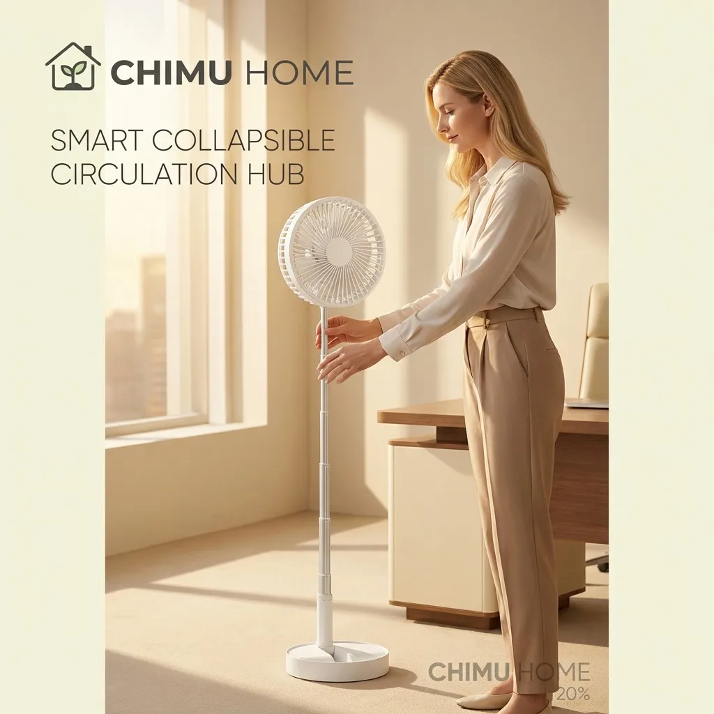 【CHIMU HOME】Smart Collapsible Circulation Hub Telescopic Standing Fan 7200mAh Battery Height Adjustable for Office Bedroom
【CHIMU HOME】Smart Collapsible Circulation Hub Telescopic Standing Fan 7200mAh Battery Height Adjustable for Office Bedroom
