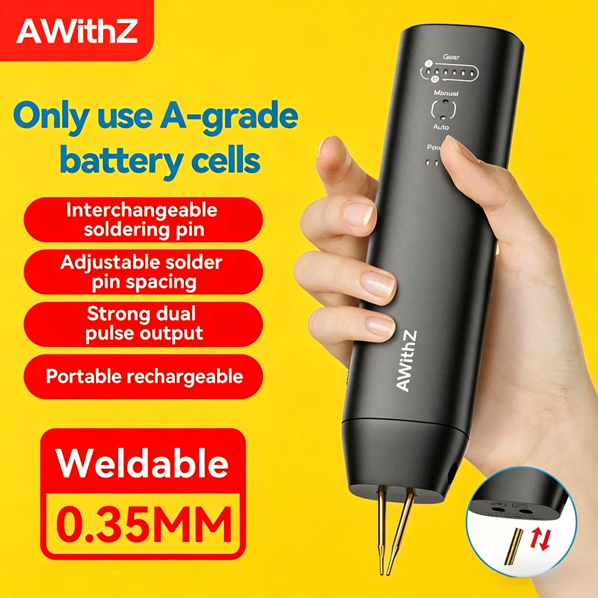 Portable hand-held spot welder 90-speed adjustable spot welder Portable hand-held spot welder
Portable hand-held spot welder 90-speed adjustable spot welder Portable hand-held spot welder