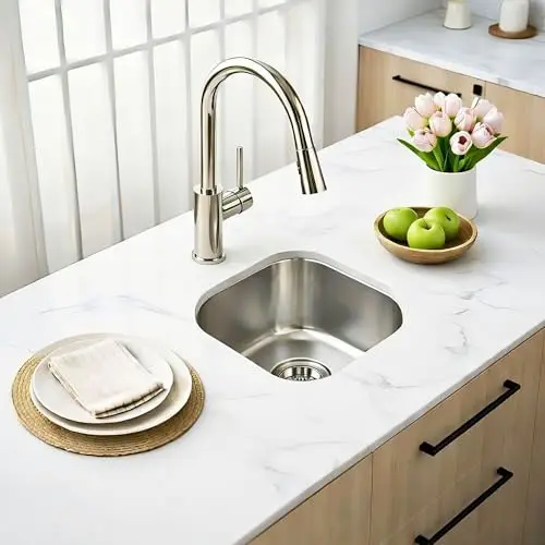 13x13 Inch Single Bowl Undermount Sink, 18 Gauge 304 Stainless Steel Bar Sink With Basket Strainer For Kitchen Island, Wet Bar,
13x13 Inch Single Bowl Undermount Sink, 18 Gauge 304 Stainless Steel Bar Sink With Basket Strainer For Kitchen Island, Wet Bar,