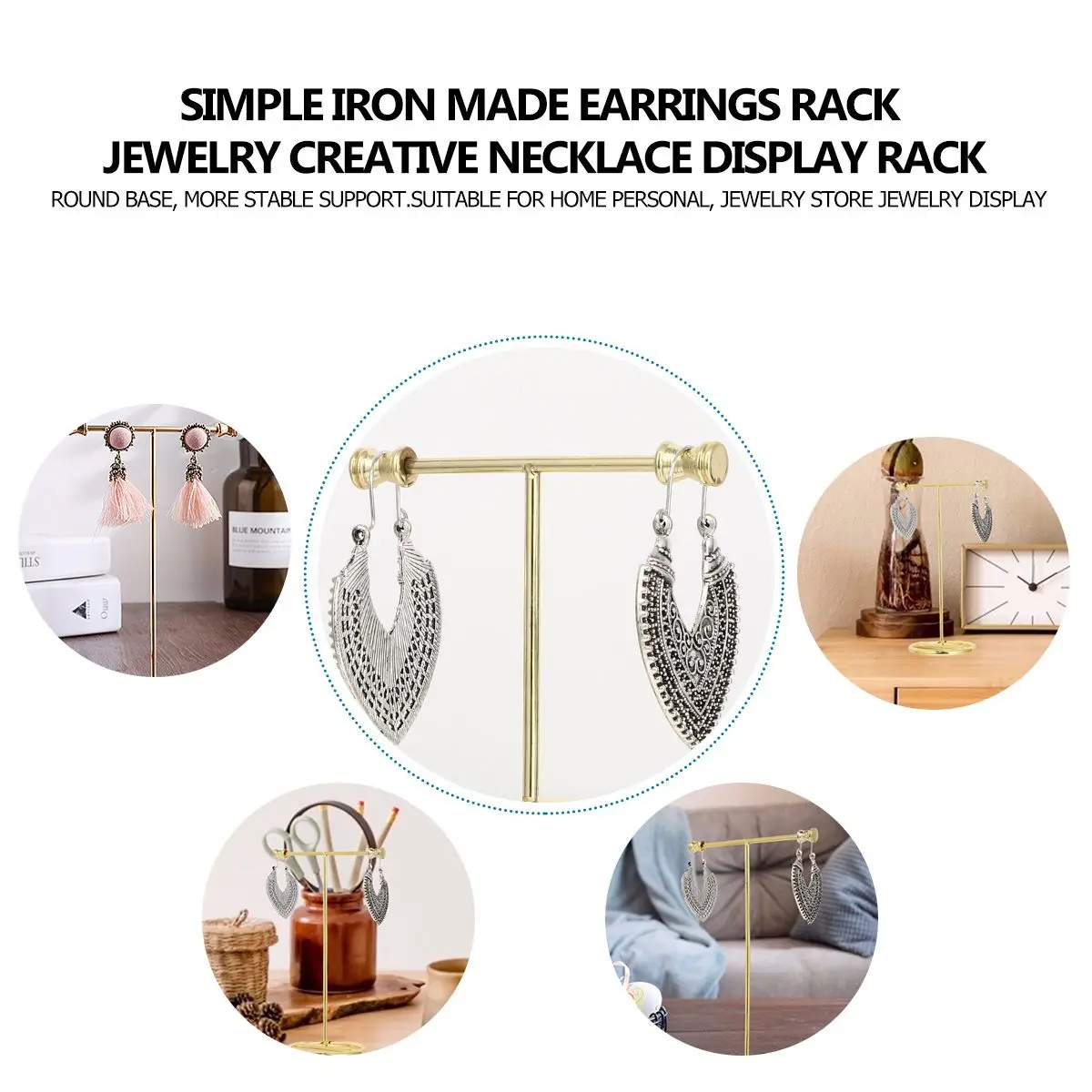 Earring Display St Jewelry Holder Wrought Iron Rack Golden Simple ganizer For Home Decor Bedroom Office Storage
Earring Display St Jewelry Holder Wrought Iron Rack Golden Simple ganizer For Home Decor Bedroom Office Storage