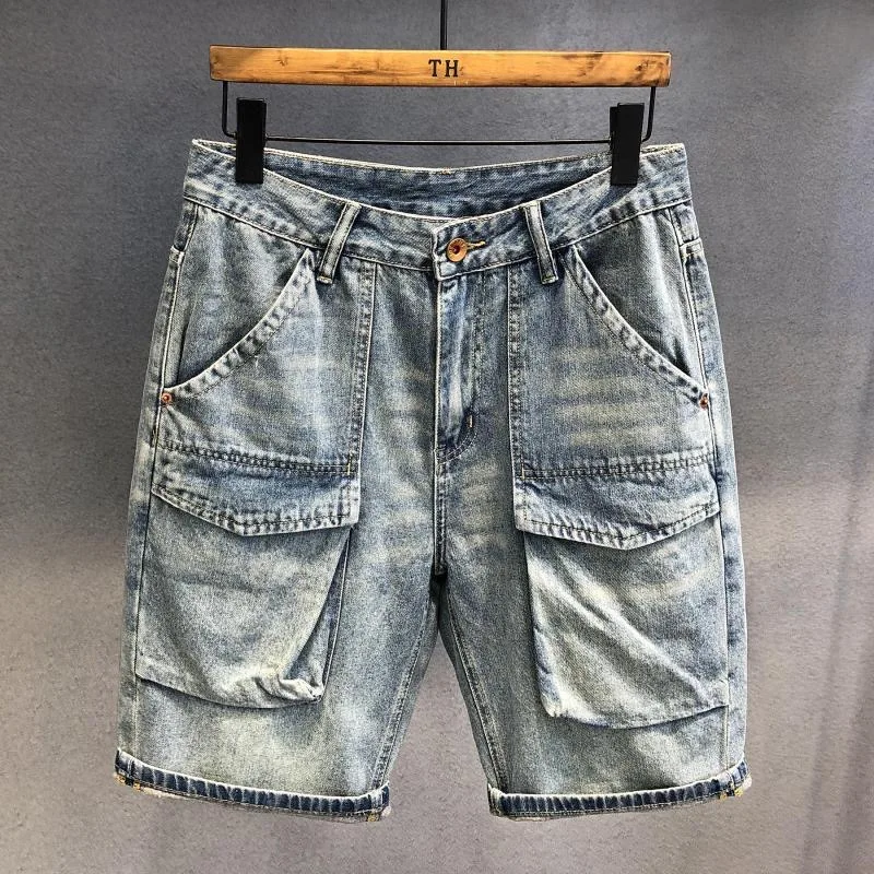Summer New Fashion Solid Color American Retro Straight Leg Multi-Pocket Denim Shorts Men's Casual Loose Sports High-Grade Shorts
Summer New Fashion Solid Color American Retro Straight Leg Multi-Pocket Denim Shorts Men's Casual Loose Sports High-Grade Shorts