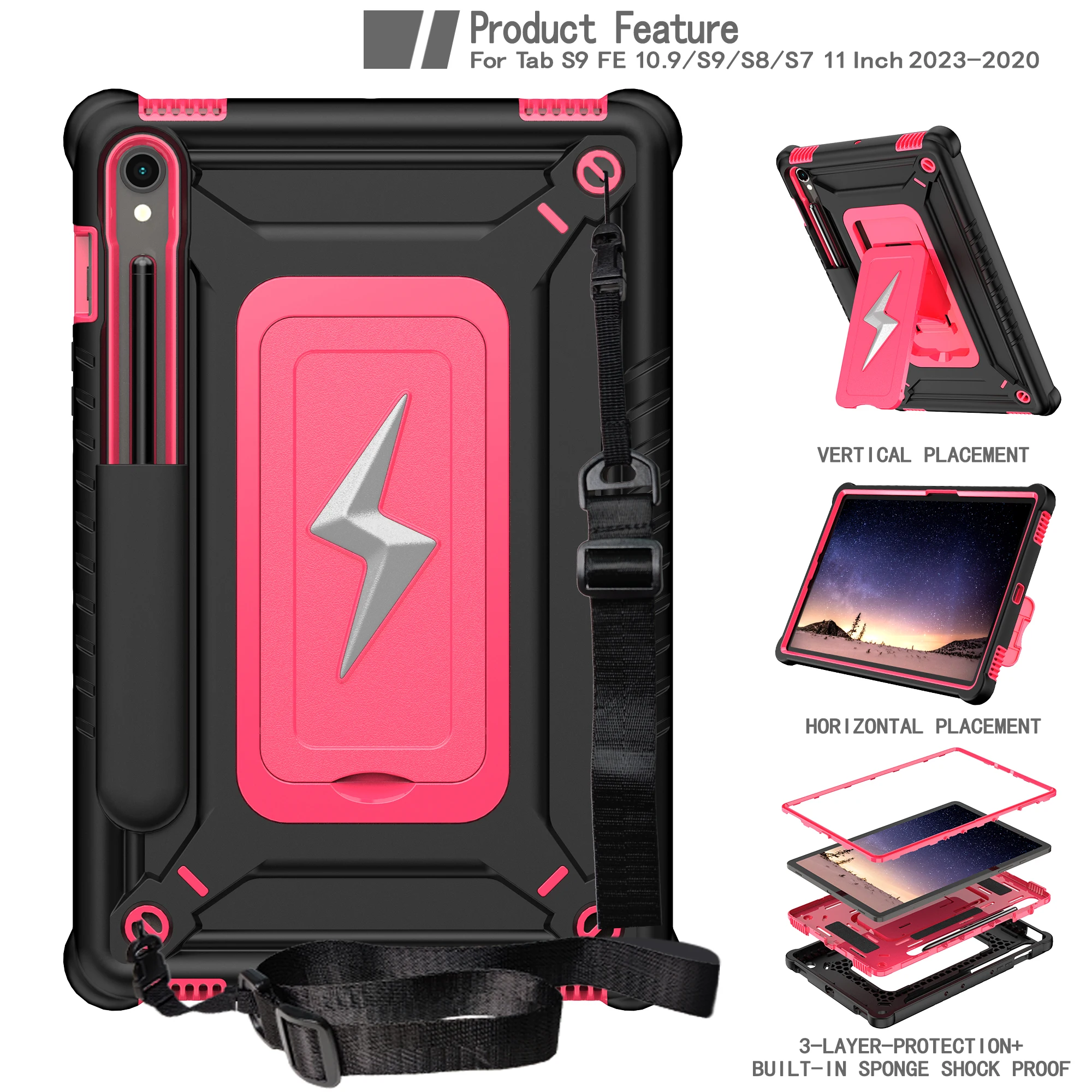 Heavy Duty Stand Case Universal for Galaxy Tab S10 S9 FE S8 S7 SM-X520 526 710 716 510 516 700 706 T870 875 Armor Hybrid Cover
Heavy Duty Stand Case Universal for Galaxy Tab S10 S9 FE S8 S7 SM-X520 526 710 716 510 516 700 706 T870 875 Armor Hybrid Cover
