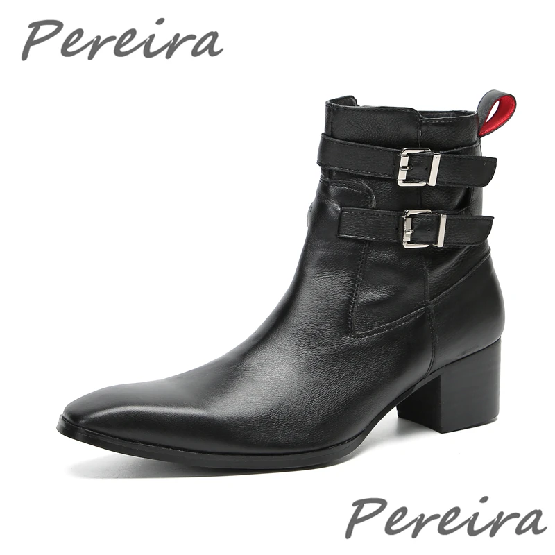 Red Black Square Toe Men's Boots British Style Rivets Belt Buckle Zipper Mid-Calf Boots Genuine Leather High Heel Booties
Red Black Square Toe Men's Boots British Style Rivets Belt Buckle Zipper Mid-Calf Boots Genuine Leather High Heel Booties