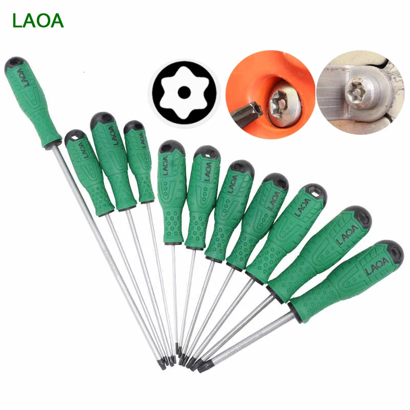Отвертка LAOA Torx S2 Магнитная отвертка из легированной стали T8/T10/T15/T20/T25/T30/T40
Отвертка LAOA Torx S2 Магнитная отвертка из легированной стали T8/T10/T15/T20/T25/T30/T40