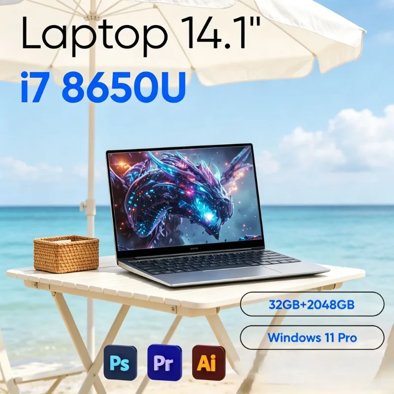 Multifunctional 14.1-inch Laptop Carries I7-8650U,16GB/32GB,1920×1080 Display, Windows 11 System Suitable for Study and Business
Multifunctional 14.1-inch Laptop Carries I7-8650U,16GB/32GB,1920×1080 Display, Windows 11 System Suitable for Study and Business