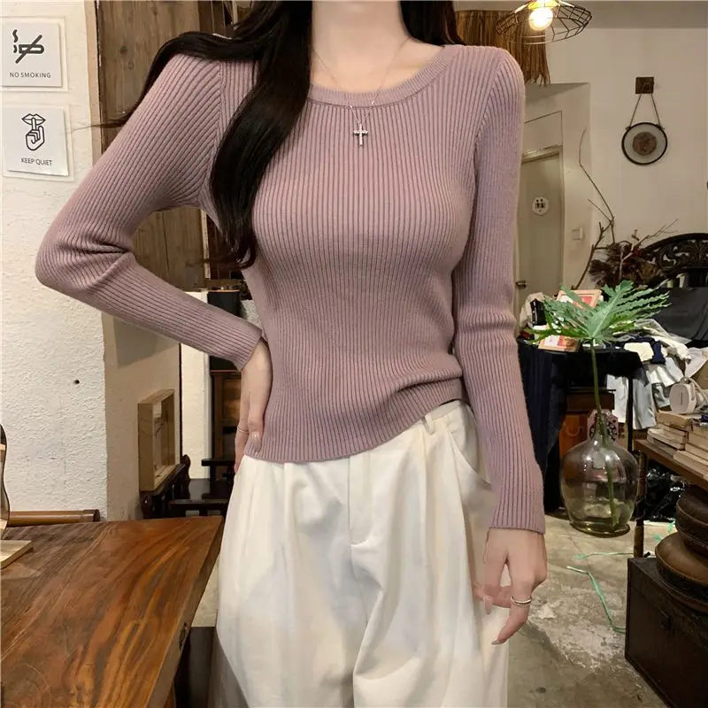 Women's Fleece Lined Thickened Knitted Sweater round Neck Base Shirt Stylish Color Casual Warm Slim Fit Long Sleeve Top
Women's Fleece Lined Thickened Knitted Sweater round Neck Base Shirt Stylish Color Casual Warm Slim Fit Long Sleeve Top