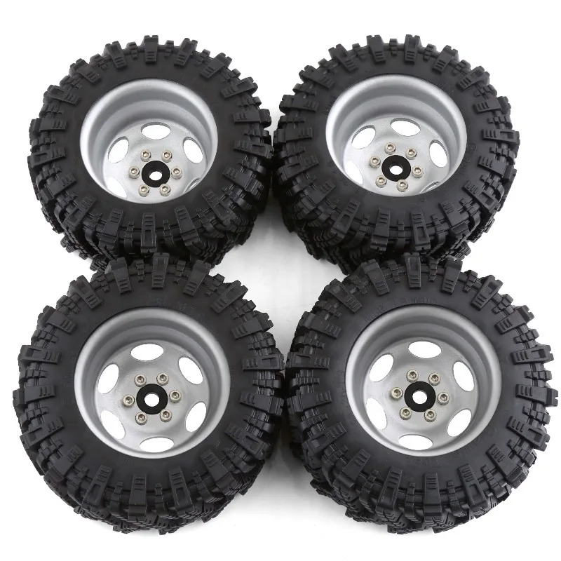 RC Car 4pcs 98mm 1.9" Metal Beadlock Wheel Rim Rubber Tire Set for 1/10 RC Crawler Trxs TRX4 RC4WD D90 D110 Axial SCX10 MST
RC Car 4pcs 98mm 1.9" Metal Beadlock Wheel Rim Rubber Tire Set for 1/10 RC Crawler Trxs TRX4 RC4WD D90 D110 Axial SCX10 MST
