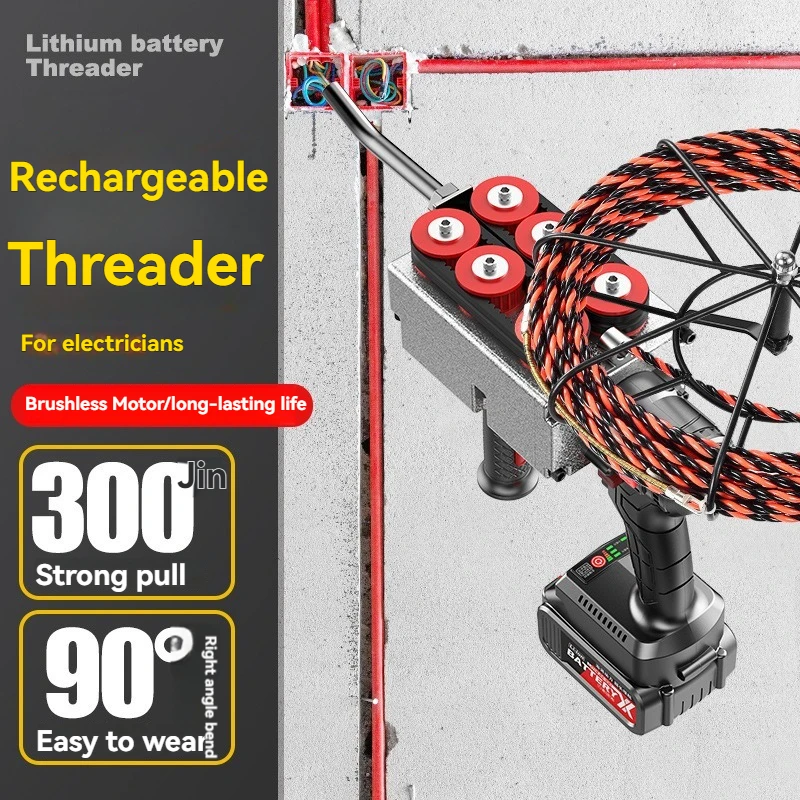 Brushless Lithium Battery Threading Machine Rechargeable Cable Pulling Machine charging cable pulling machine Laying Tool
Brushless Lithium Battery Threading Machine Rechargeable Cable Pulling Machine charging cable pulling machine Laying Tool